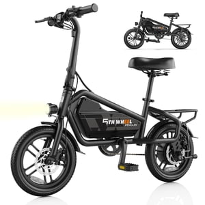 5TH WHEEL WL20B 14" Vélo électrique pour adultes avec 650W Vélo électrique Peak Motor, 36V 7.8Ah Batterie Ebike, UL2849, noir