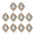 thumbnail image 1 of Crystal Rhinestone Button Flatback Gemstone Cabochon 30x25mm, 1 of 7