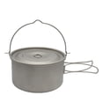 thumbnail image 3 of Pot en Titane 3 L Pot Suspendu Ultraléger avec Couvercle et Poignée Pliable Camping Plein Air Randonnée Backpacking Pique-Nique, 3 of 7