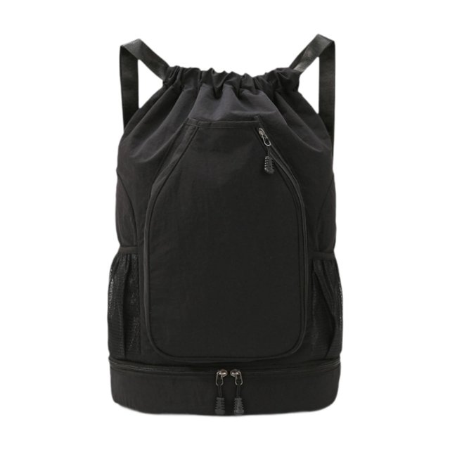 jinwen Badminton Racket Bag Decor Basketball Bag for Camping Gym Outdoor Activities Black