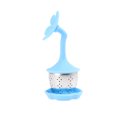 thumbnail image 2 of Silicone Flower Potted Tea Filter Creative Tea Infuser Partition Strainer Food-grade Loose Leaf Filters Steeper for Tea Cups Teapots (Blue), 2 of 7