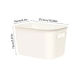thumbnail image 3 of ZZkhGO 4 PCS Plastic Storage Box Set, Stackable Organizer Bins, Handled Containers for Books Clothes Snacks Toys, 3 of 6