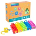 thumbnail image 2 of Early Childhood Education Alphabet Toys, Unlocking Game Set, 26 Locks 26 Keys, Letters Patterns, Uppercase Lowercase Matching, Learning Achievement, Durable Plastic, Christmas Gift, 2 of 9