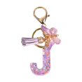 thumbnail image 3 of lionlar Resin Keychain Ornaments Girls English Alphabet Keyring Keychain J J, 3 of 9