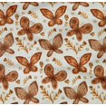 thumbnail image 4 of oneOone Coton Popeline Sergé Rouille Brun Tissu Insecte & Floral Plume Robe Tissu Matériel Tissu Imprimé par la Cour 56 Pouces de Large, 4 of 4