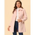 thumbnail image 2 of INSPIRE CHIC Manteau Long Trench Élégant d'Hiver pour Femme à Col à Revers Rose P, 2 of 6