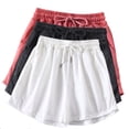 thumbnail image 1 of Diufon Womens 3PCS Jogger Shorts Elastic Waist Drawstring Yoga Shorts Solid Color Shorts with Pockets, 1 of 7