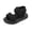 style-01 Black, variant on Gubotare Toddler Beach Shoes Boy Boys' Sandals Kids Summer Fashion Open-toe Casual Shoes Adjustable Printed Straps Lightweight Outdoor Beach Sandals Size 13 (Green,Little Kids 13)