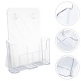 thumbnail image 3 of Hanging Magazine Organizer Wall Mounted File Holder Transparent Magazine Stand, 3 of 9