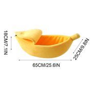 EGNMCR Dog Beds, Pet Beds Small Pet Bed Banana Shape Warm Soft Plush Breathable Bed Banana Bed cat bed