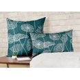 thumbnail image 2 of VargottamSquare Pillow Cover - Decorative Pillow Covers12x12 Inches,PrintedTeal BlueThemePillowcase, DecorativeSquareCushionCovers, 2 of 6