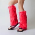 thumbnail image 4 of Furry Boot Cover Imitation Socks Shoe Cover Leg Cover Long Foot Cover Women's Leg Warmers Warm and Slim, 4 of 4