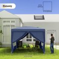 thumbnail image 3 of Outsunny 10'x10' Outdoor Pop Up Party Tent with Carrying Bag Blue, 3 of 10