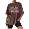 thumbnail image 1 of EQWLJWE Hauts d'Été pour Femmes Hauts pour Femmes en Liquidation Chemises d'Été Aguichant pour Femmes Col Rond Manches Courtes Hauts Imprimés Blouse Régulière, 1 of 5