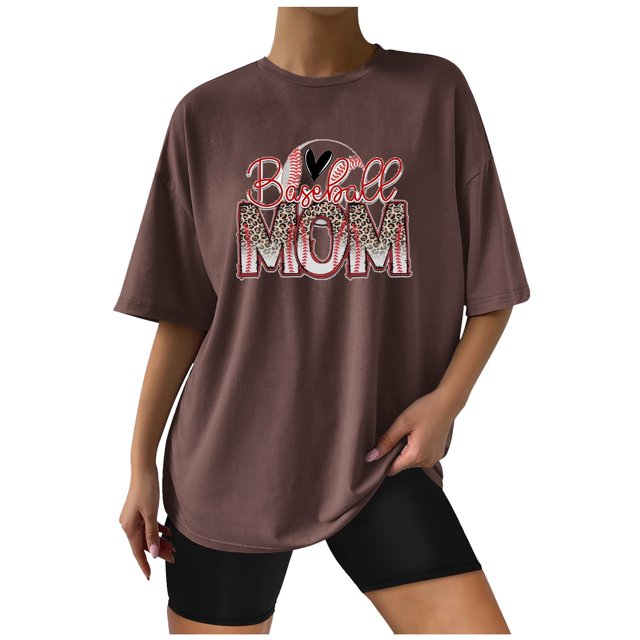 EQWLJWE Hauts d'Été pour Femmes Hauts pour Femmes en Liquidation Chemises d'Été Aguichant pour Femmes Col Rond Manches Courtes Hauts Imprimés Blouse Régulière