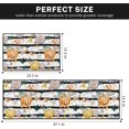 thumbnail image 2 of Autumn Orange Pumpkins Kitchen Rugs and Mats Non Skid Washable Set of 2, Farm Vintage Striped Flowers Leaves Kitchen Mats for Floor, Thanksgiving Under Sink Kitchen Runner Rug, 2 of 6