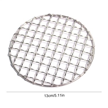 Grill Mesh Sturdy Outdoor Grilling Tool Accessories Grilling Rack Accessory Exquisite Convenient Simple Barbecuing Accessory Barbecue Net for Home Garden Park Round