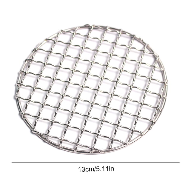 Grill Mesh Sturdy Outdoor Grilling Tool Accessories Grilling Rack Accessory Exquisite Convenient Simple Barbecuing Accessory Barbecue Net for Home Garden Park Round