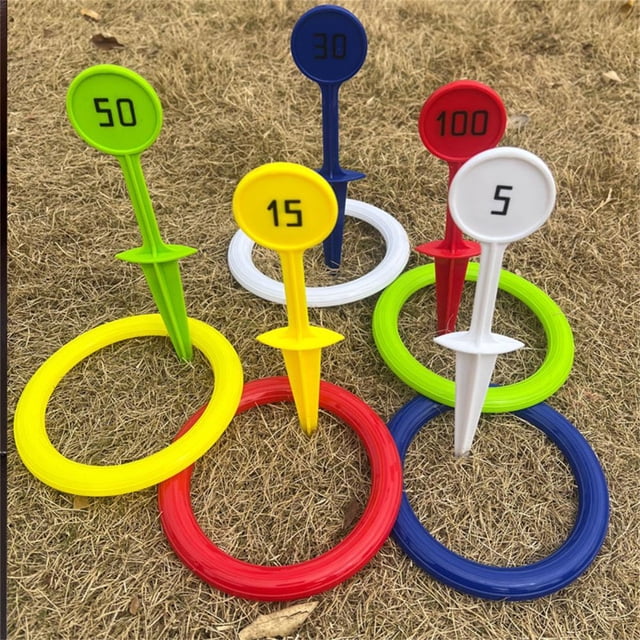 Feltree Anneau Extérieur Anneau de Plage en Herbe Activité d'Expansion de Lancer pour Enfants en Plein Air