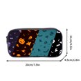 thumbnail image 3 of CHGBMOK Halloween Print Cotton Fabric Pencil Case, Large-capacity, Assorted Colors, 1 Count, 3 of 4