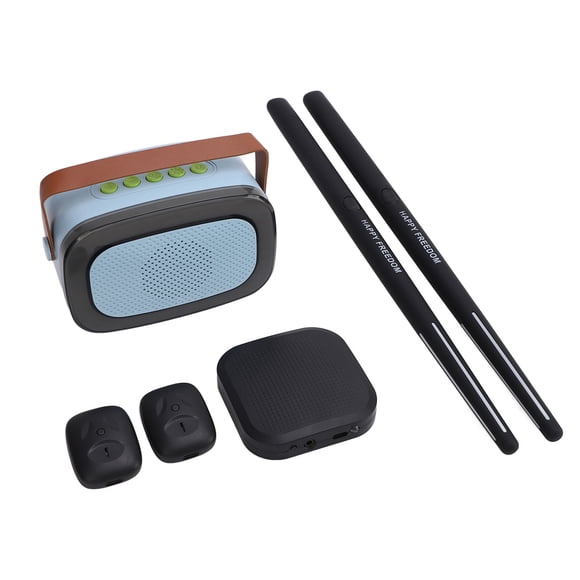 Electric Air Drum Set, 3D Motion Sensing Portable Professional Virtual Drumming Set for Adults Kids Beginners