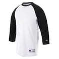 thumbnail image 1 of Champion T-Shirt de Baseball Raglan pour Homme, m, Blanc/noir, 1 of 2