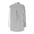 thumbnail image 5 of Chemise à Manches Longues pour Femmes Satin Col en V Rayé Blouses Manches Longues Hauts d'Été Manches Longues pour Femmes Chemise Serrée Manches Longues, 5 of 5