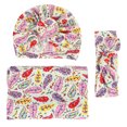 thumbnail image 1 of Newborn Swaddle Printed Wrap Quilt Photography Wrap Cloth + Hat + Headband 3-Piece Set, 1 of 3