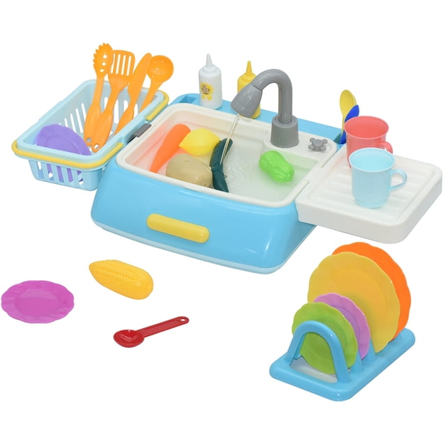 Dishwasher Playing Toy Electric Plastic Pretend Play Toy Kitchen Toy for Kids
