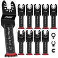 thumbnail image 1 of JTWEB Japanese Tooth Oscillating Tool Blade Wood, 10PCS Arc-Shaped Edge Extra Long Reach Oscillating Saw Blades, Multitool Blades Clean Cut for Wood, Plastic, Multi Tool Blades Kits, 1 of 5