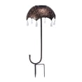 thumbnail image 1 of Danhjin Carpet Rake Solar Wrought Iron Umbrella Projection Ground Lamp Courtyard Aisle Decoration Hollow Projection Lamp Gardening Tools, 1 of 1