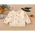 thumbnail image 3 of Infant Baby Halloween Pullover  Long Sleeve  Neck Pumpkin/Ghost Print Sweatshirt, 3 of 8
