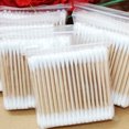 thumbnail image 4 of Trayknick 100Pcs Disposable Double Head Wood Stick Cotton Swab Buds Beauty Makeup Tool 100pcs, 4 of 11