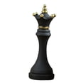 thumbnail image 2 of fastboy Pièces d'Échecs Statue avec Peinture Dorée Résine Cadeau pour Bureau Salon Bureau Forme Cheval Noir Forme Reine Noire, 2 of 6