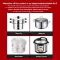 thumbnail image 3 of Stainless Steel Steam Basket, Sugar Removal Rice Cooker Insert, Steaming Rack With Handle, For Food Egg Vegetables Fruits, Versatile Usage, Effective Sugar Removal, 3 of 8