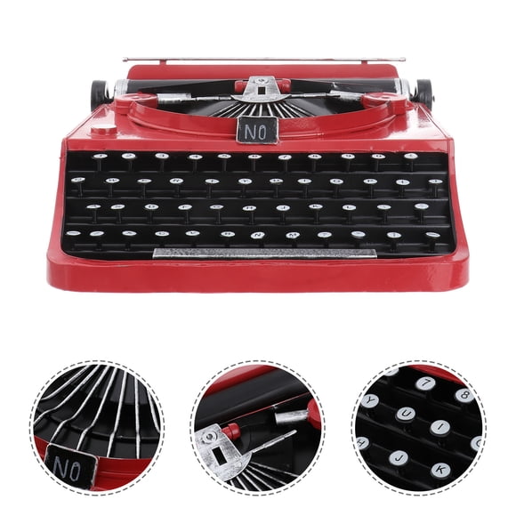 OULII 1Pc Vintage Typewriter Resin Decoration for Living Room Ornaments