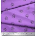 thumbnail image 3 of Soimoi Purple Modal Satin Fabric Tribal Skull Print Fabric by Yard 42 Inch Wide, 3 of 5
