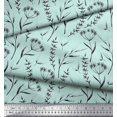 thumbnail image 3 of Soimoi Green Poly Georgette Fabric Flower Leaves Decor Fabric Printed Yard 52 Inch Wide, 3 of 3