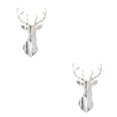 thumbnail image 3 of Wweixi Multifunctional 3D Mirror Deer Wall Sticker For Various Uses Personalized Home silver M 2Set, 3 of 6