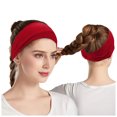 thumbnail image 2 of XASZHN Bandeaux Élastiques de Sport pour Femmes Yoga Course Antidérapants Rouge_004 Taille Unique, 2 of 3