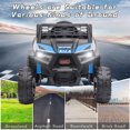 thumbnail image 3 of TOBBI 12V Kids Ride on Car, Electric Off-Road UTV Truck with Forward and Reverse Functions, Double Open Doors, Safety Belt, Horn, Music, and Lights, Blue, 3 of 8
