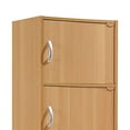thumbnail image 2 of Hodedah 5 Shelf 5 Door Multi-Purpose Wooden Bookcase in Beige Finish, 2 of 6