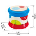 thumbnail image 4 of Hape : Tambour pour Bébé 6 M+, 4 of 8