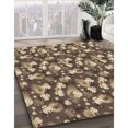 thumbnail image 3 of Ahgly Company Tapis d'Intérieur Lavable à la Machine, Carré, Transitionnel, Brun Foncé, Tapis de Zone, 8 Pieds Carré, 3 of 7