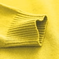 thumbnail image 4 of SERTG Child and Child Sweater Kids Fall Solid Color Plaid Kids Crew Neck Soft Knit Pullover Tops Winter Long Sleeve Round Neck Sweaters(Yellow#1,3-4 Years), 4 of 5