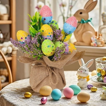 Fridja Clearance Easter Egg Potted Table Decorations Holiday Simulation Easter Egg Spotted Egg Flowerpot Garden Ornamentss