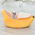 thumbnail image 2 of Youkk Lit pour Chien Conçu pour un Confort Maximal, Doux et Douillet, Lit pour Animal de Compagnie Chaud, Panier pour Chien en Polyester, Coussin, Lit pour Chat Jaune m, 2 of 6