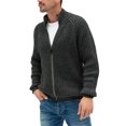 thumbnail image 1 of UKAP Men Cardigans Open Front Outwear Single Breasted Cardigan Sweater Slim Fit Winter Sweaters Deep Gray XXL, 1 of 2