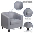 thumbnail image 2 of Gray Leather Lounge Chair, 2 of 9