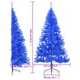 thumbnail image 4 of vidaXL Artificial Half Christmas Tree with Stand Blue 240 cm PVC, 4 of 5
